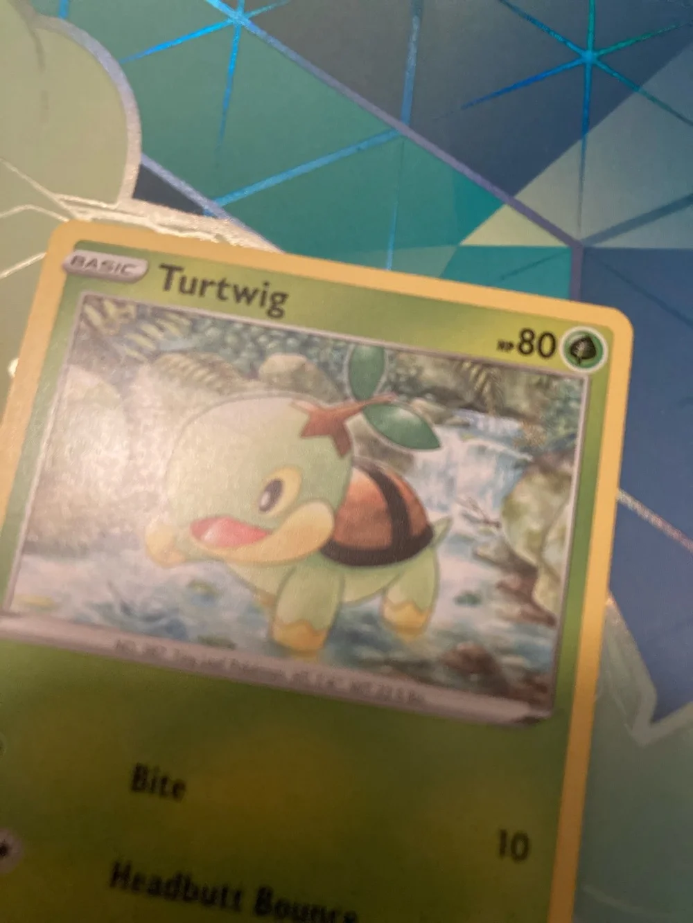 Pokemon Turtwig Card – Green & Yellow